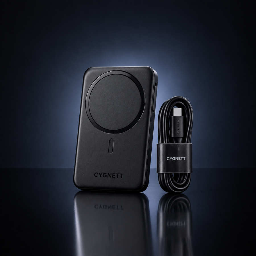 5000mAh magnetic wireless power bank with 20W USB-C fast charging